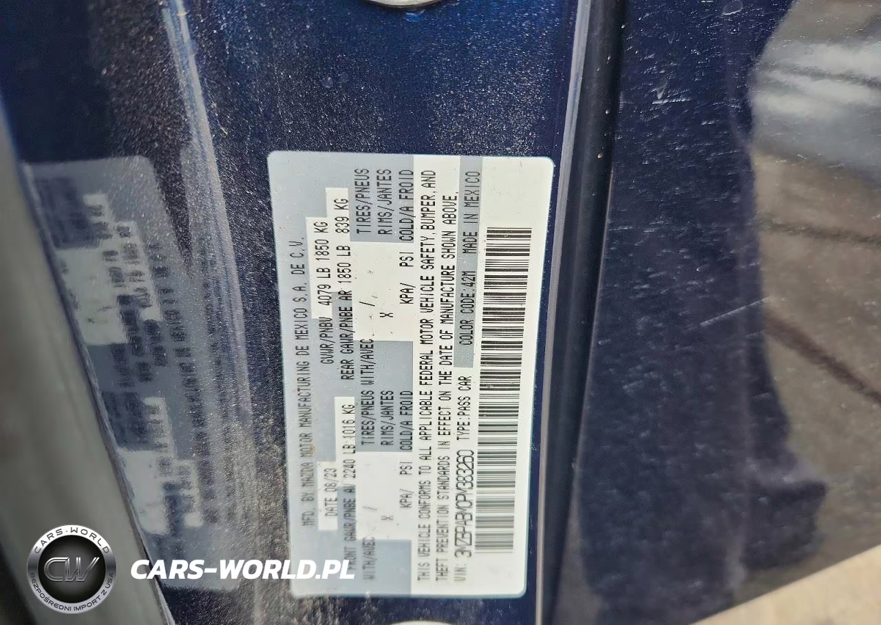 2023 Mazda 3 Select VIN:3MZBPABM0PM383260 - 12