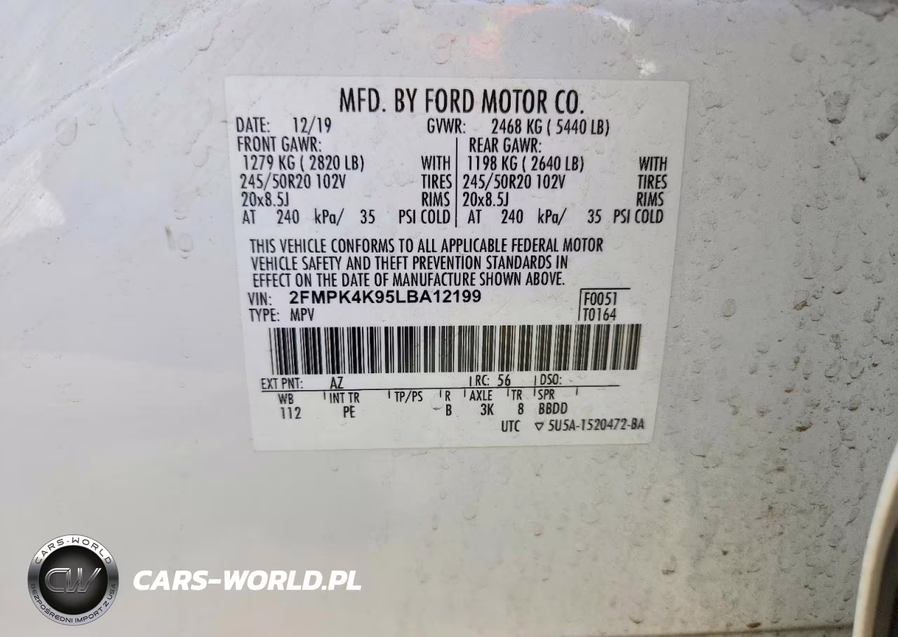 2020 Ford Edge Titanium VIN:2FMPK4K95LBA12199 - 12