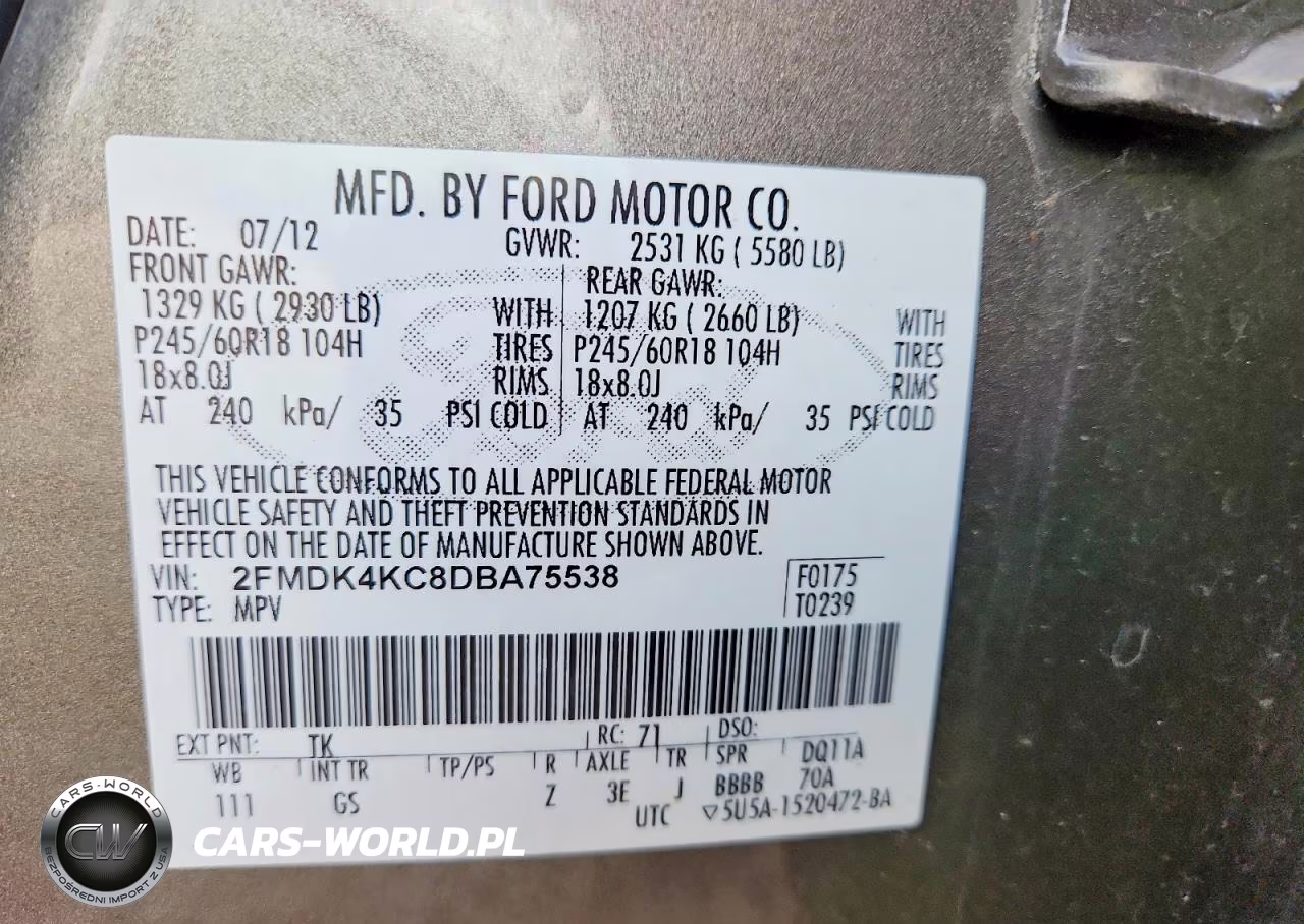 2013 Ford Edge Limited VIN:2FMDK4KC8DBA75538 - 13