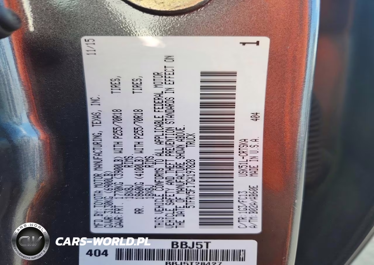 2016 Toyota Tundra Sr5 VIN:5TFRY5F17GX197828 - 12