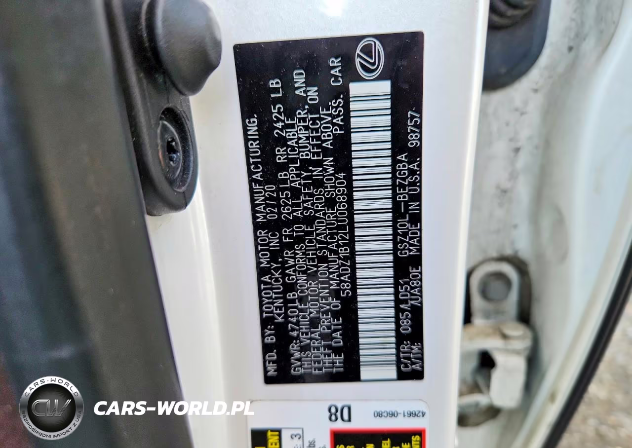 2020 Lexus Es 350 VIN:58ADZ1B12LU068904 - 13