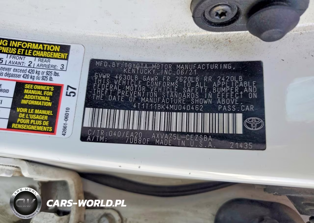 2021 Toyota Camry Se VIN:4T1T11BK4MU040462 - 13