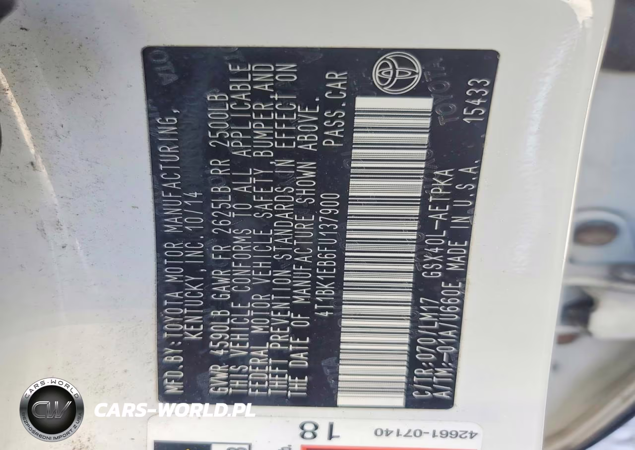 2015 Toyota Avalon Limited VIN:4T1BK1EB6FU137900 - 12