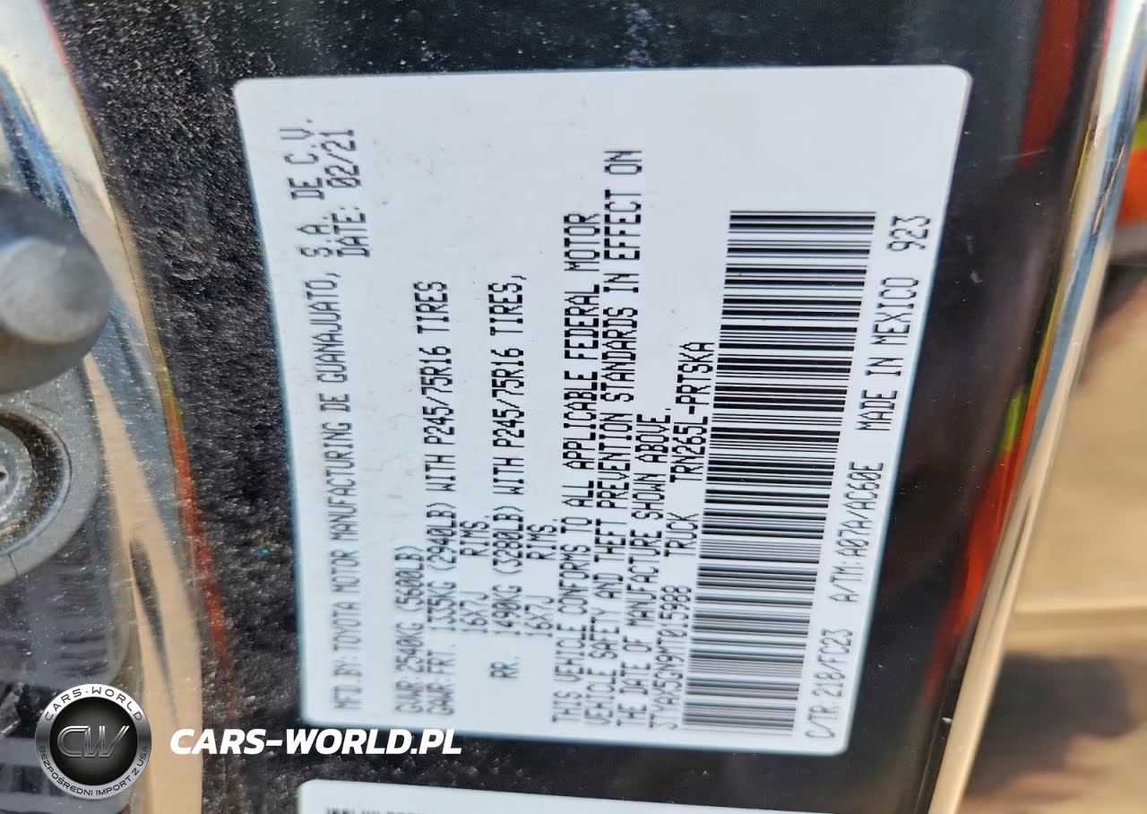 2021 Toyota Tacoma Sr5 VIN:3TYAX5GN9MT015988 - 12