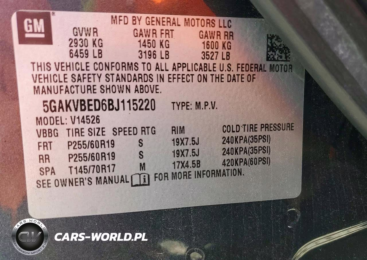 2011 Buick Enclave Cxl VIN:5GAKVBED6BJ115220 - 14