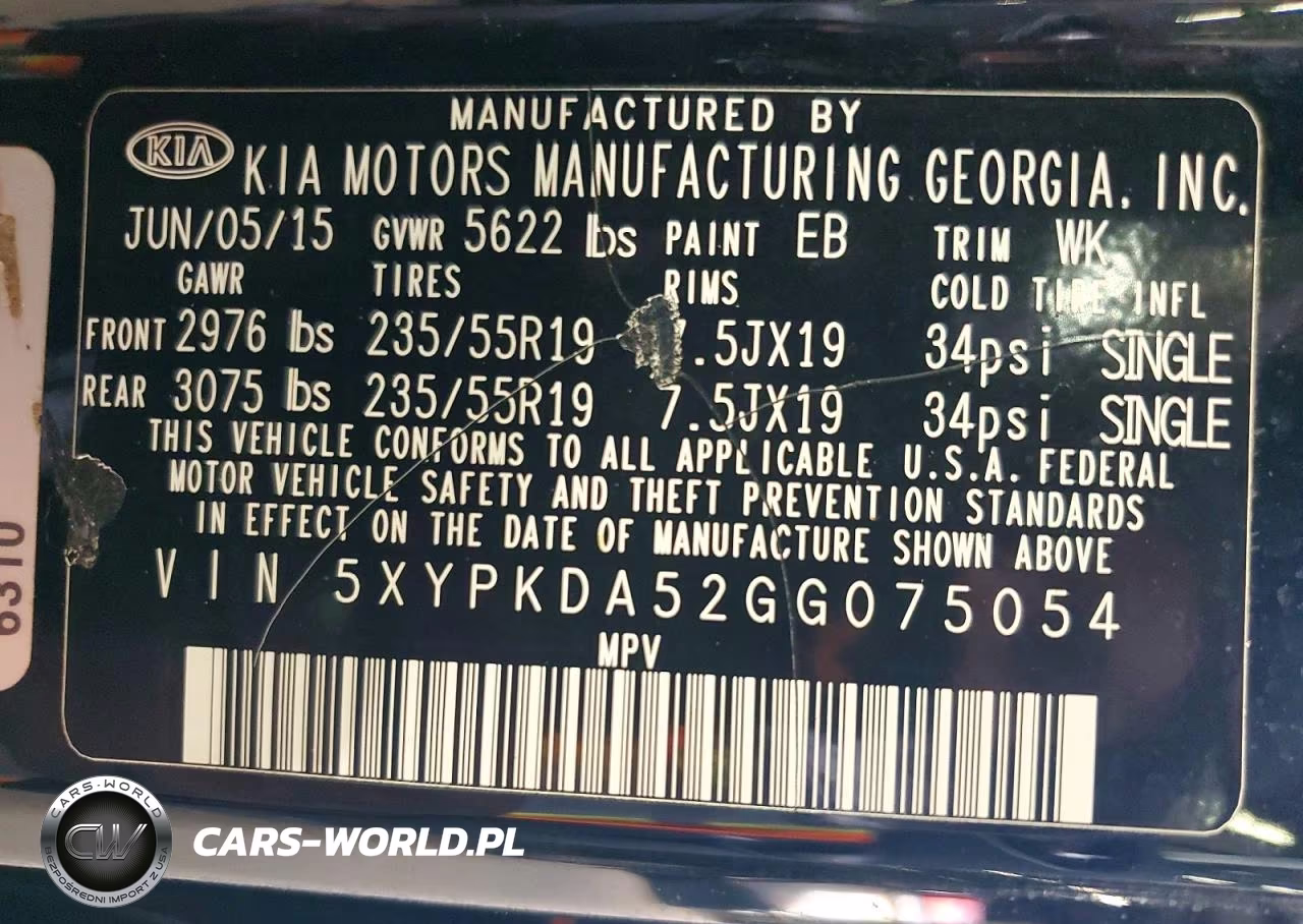 2016 Kia Sorento Sx V6 VIN:5XYPKDA52GG075054 - 13