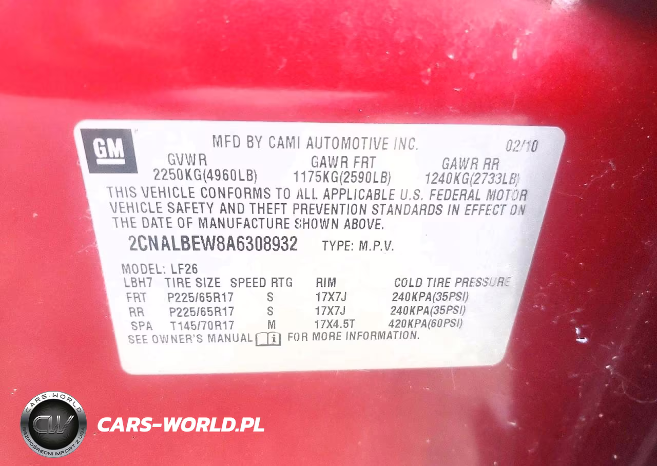 2010 Chevrolet Equinox Ls VIN:2CNALBEW8A6308932 - 12