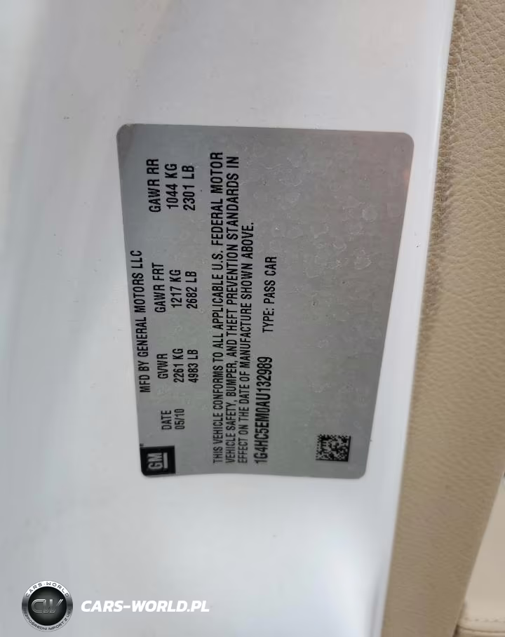 2010 Buick Lucerne Cxl VIN:1G4HC5EM0AU132989 - 12