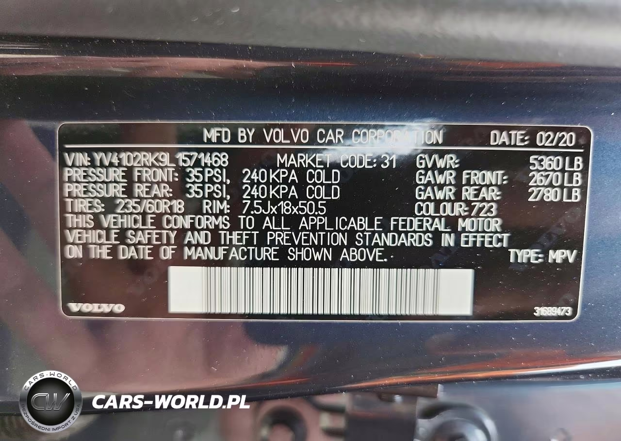 2020 Volvo Xc60 T5 Momentum VIN:YV4102RK9L1571468 - 14