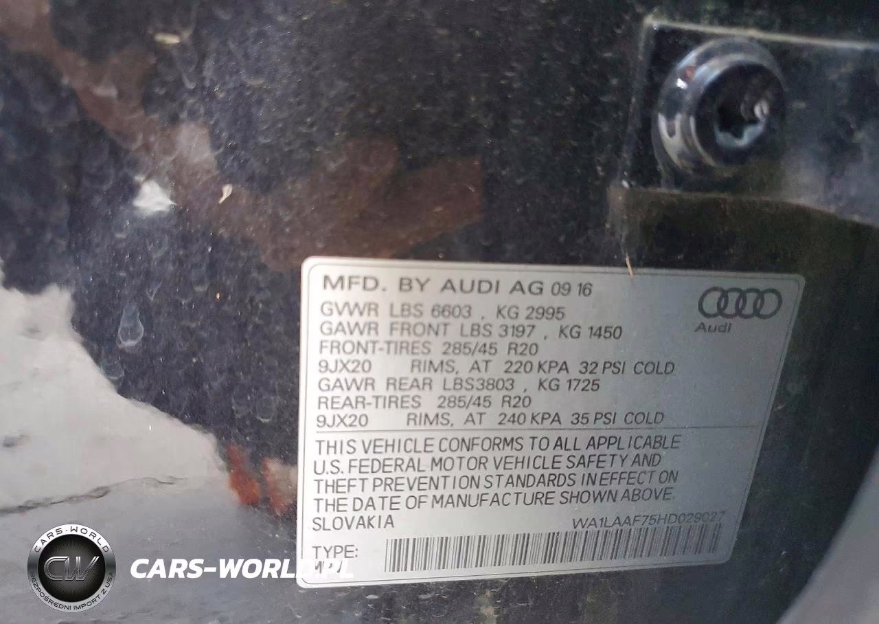 2017 Audi Q7 Premium Plus VIN:WA1LAAF75HD029027 - 13
