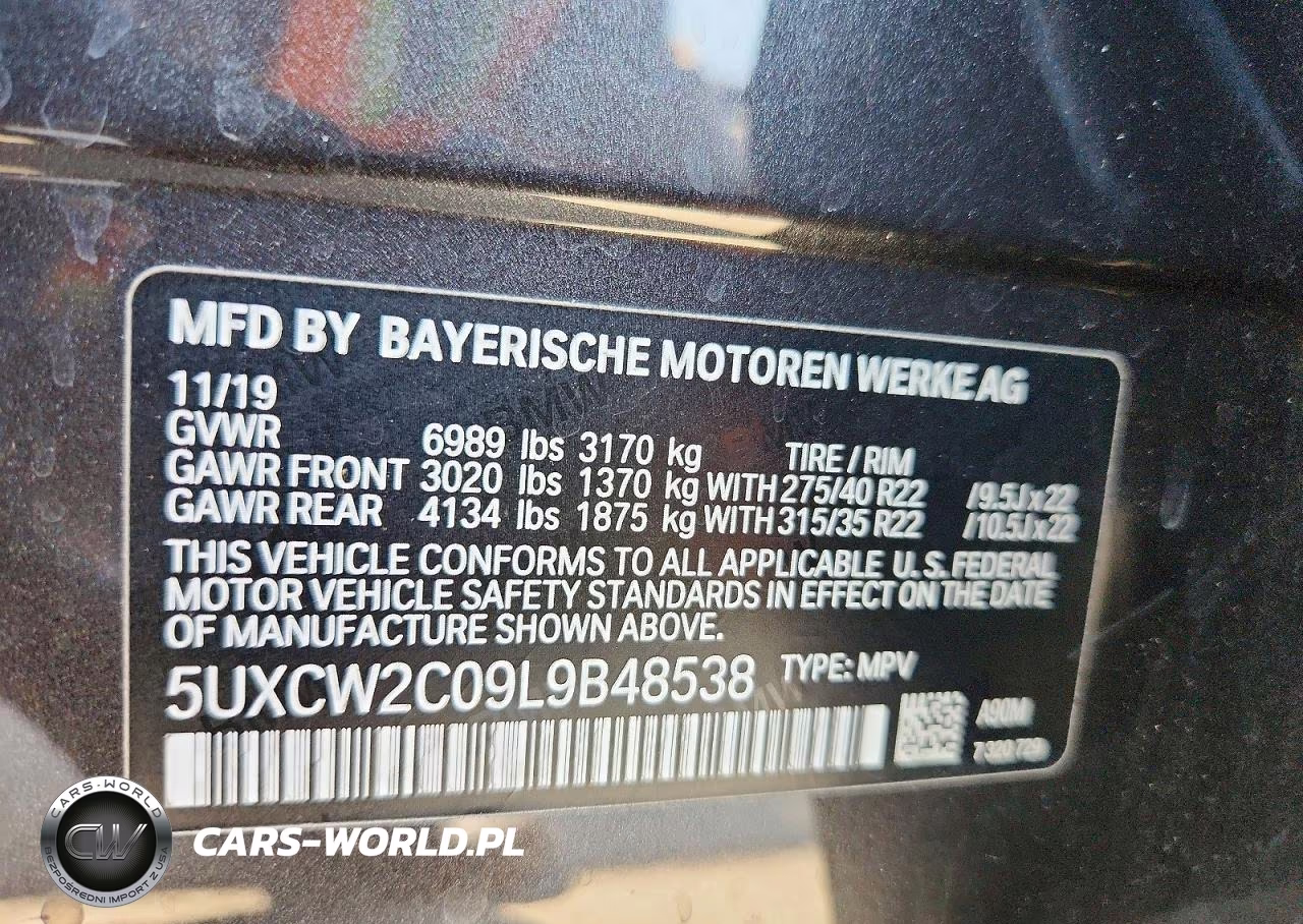 2020 BMW X7 xDrive40I VIN:5UXCW2C09L9B48538 - 13