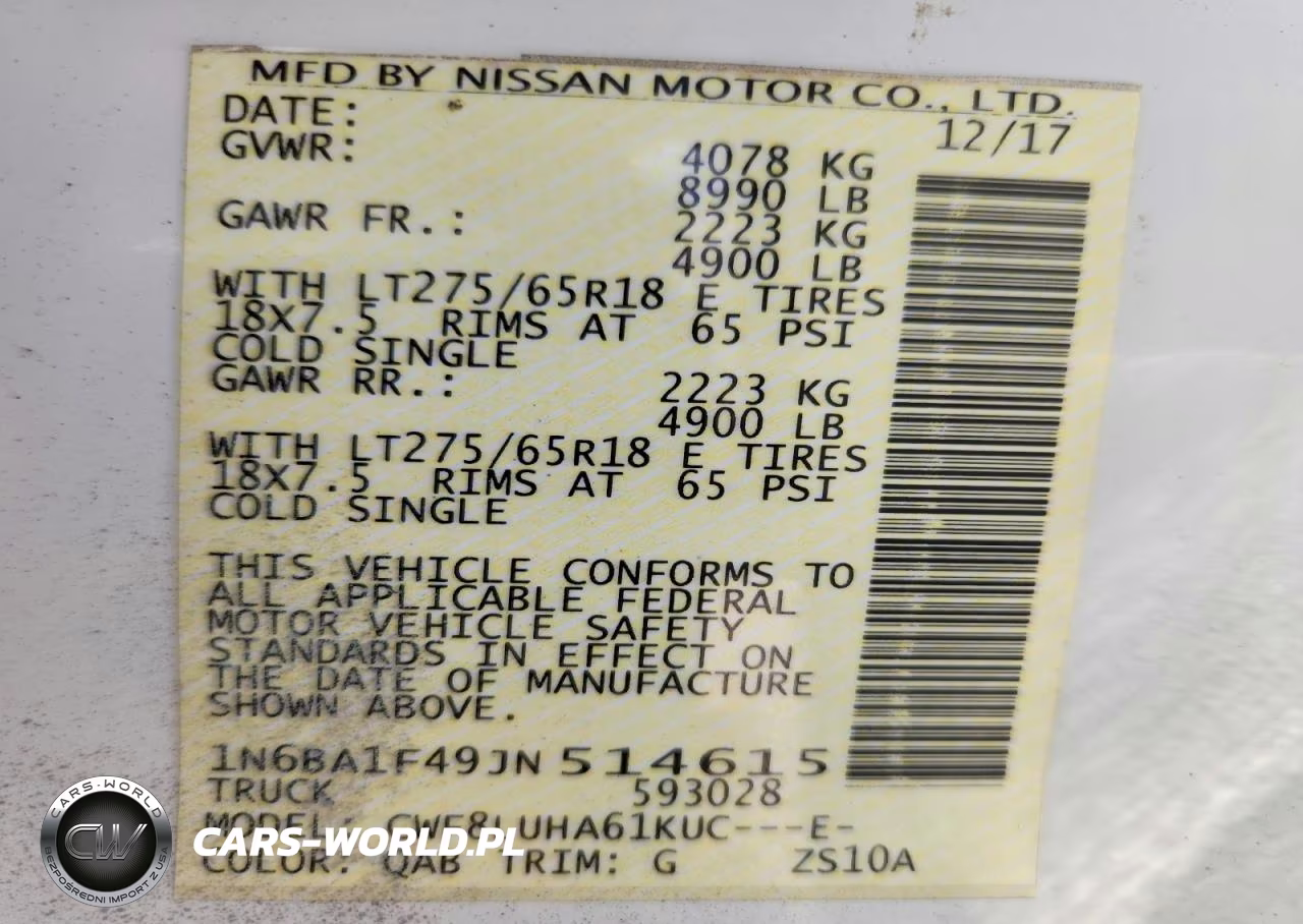 2018 Nissan Titan Xd Pro-4X VIN:1N6BA1F49JN514615 - 12