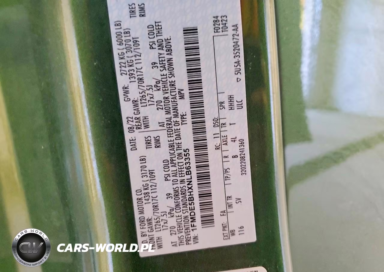 2022 Ford Bronco Base VIN:1FMDE5BHXNLB63355 - 14