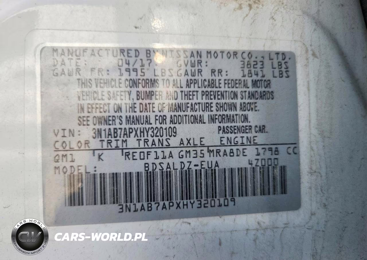 2017 Nissan Sentra Sv VIN:3N1AB7APXHY320109 - 12