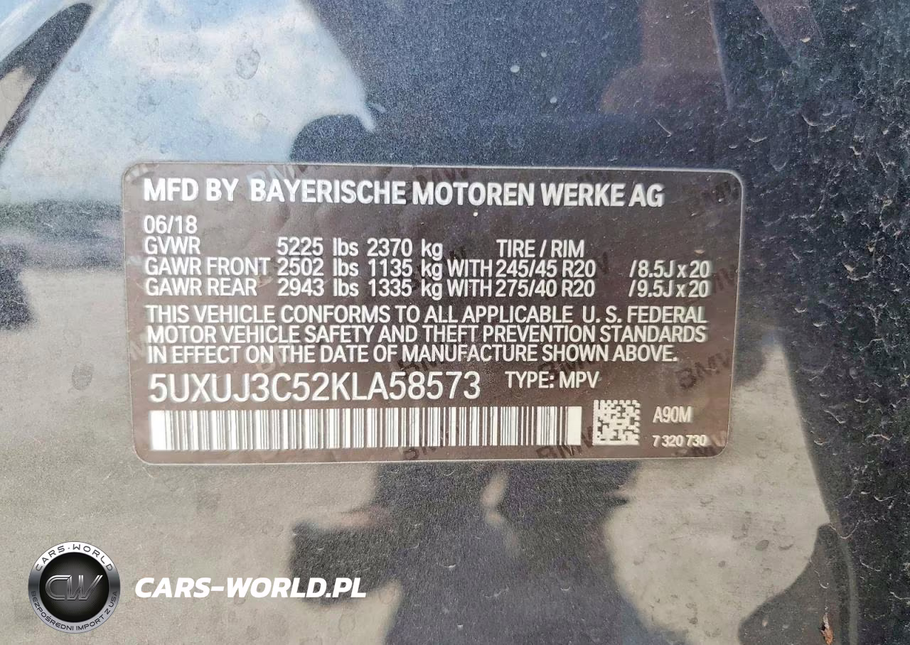 2019 BMW X4 xDrive30I VIN:5UXUJ3C52KLA58573 - 13