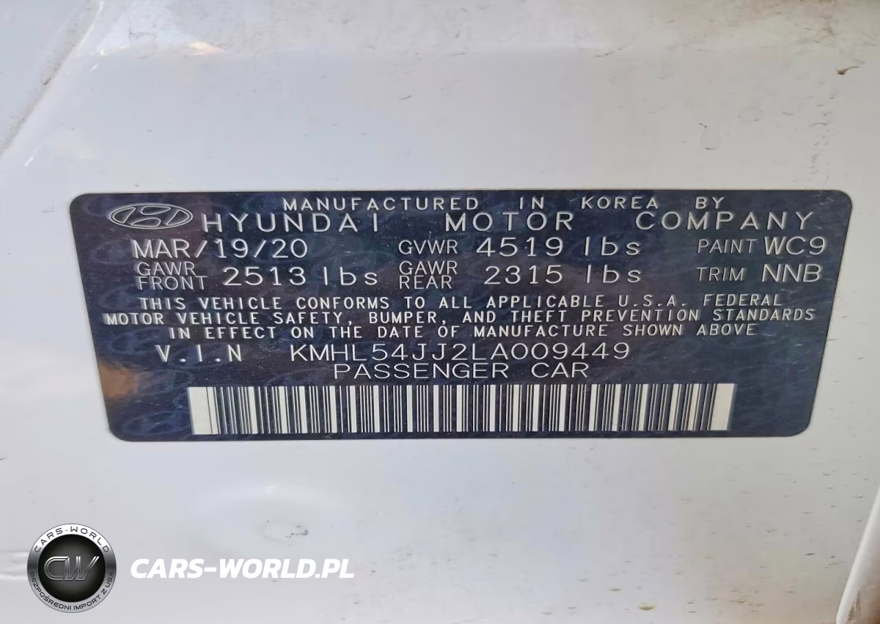 2020 Hyundai Sonata Hybrid Limited VIN:KMHL54JJ2LA009449 - 12