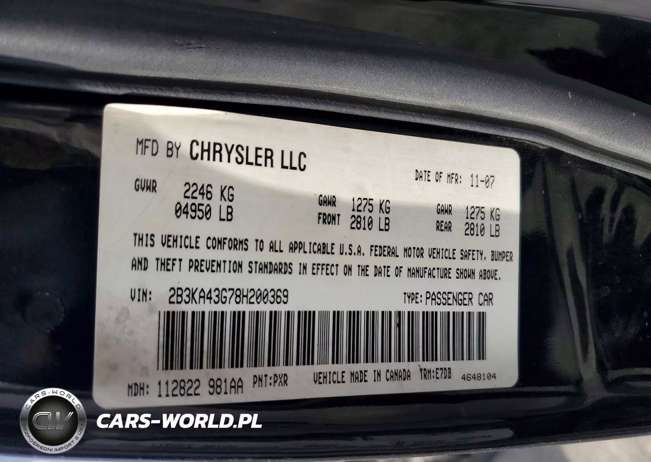 2008 Dodge Charger VIN:2B3KA43G78H200369 - 12
