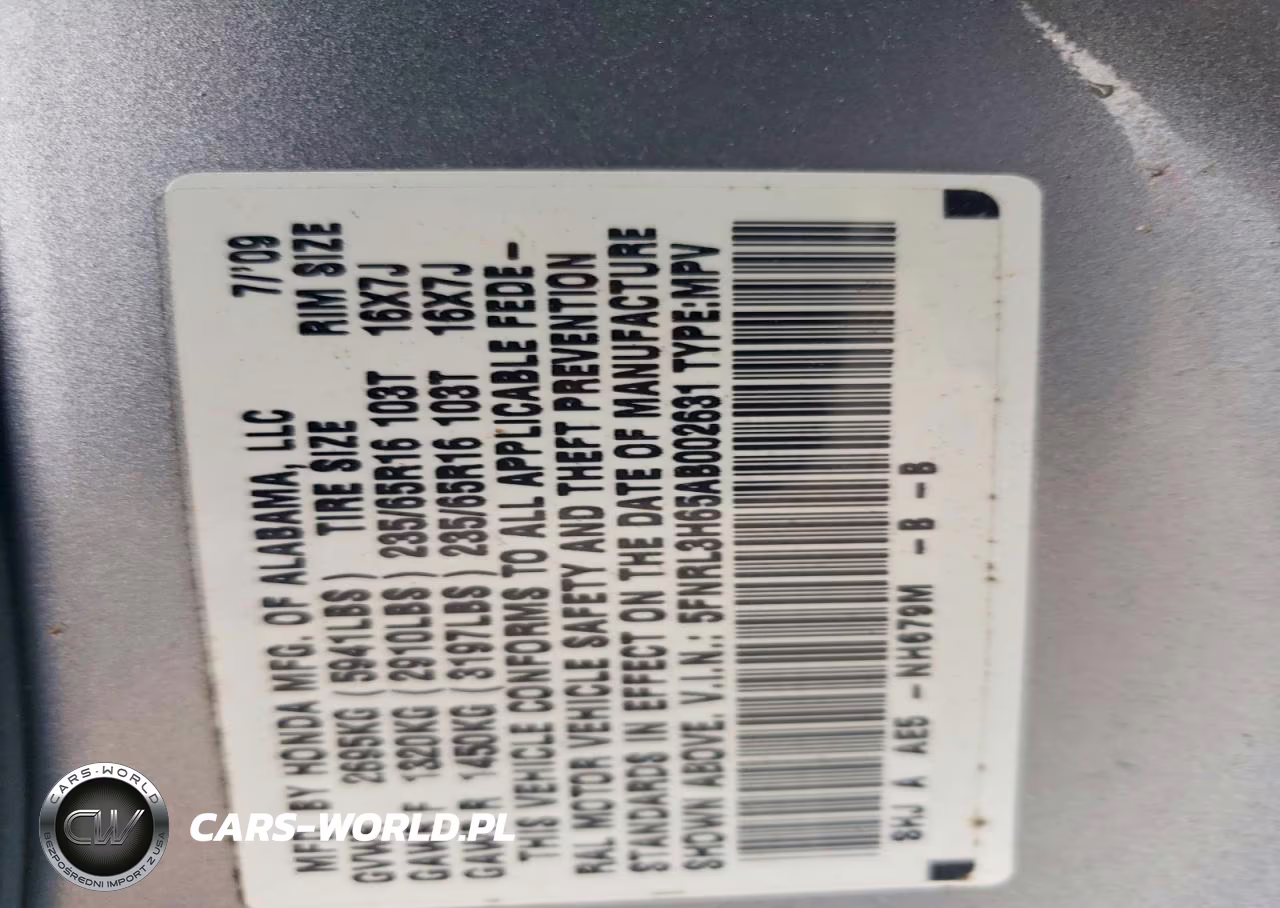 2010 Honda Odyssey Exl VIN:5FNRL3H65AB002631 - 13