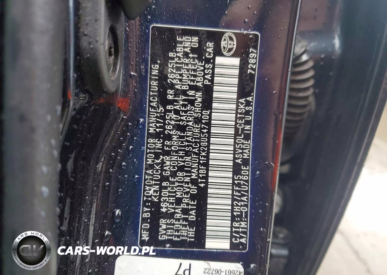 2016 Toyota Camry Le VIN:4T1BF1FK2GU547100 - 12