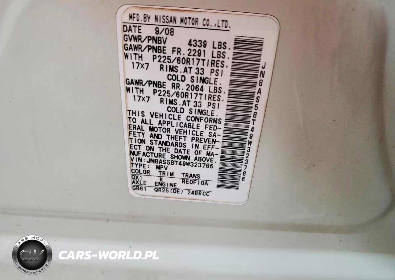 2009 Nissan Rogue S VIN:JN8AS58T49W323766 - 14