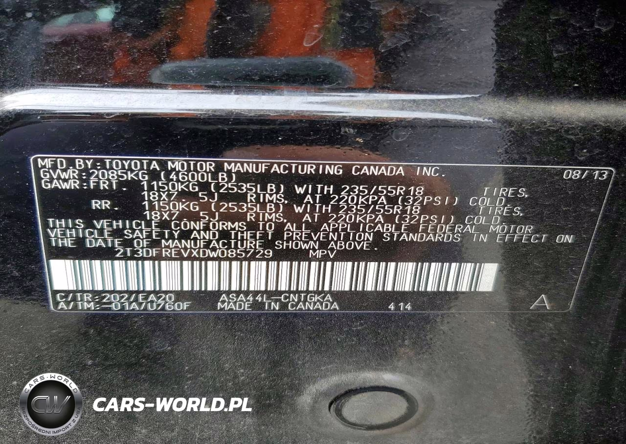 2013 Toyota Rav4 Limited VIN:2T3DFREVXDW085729 - 14
