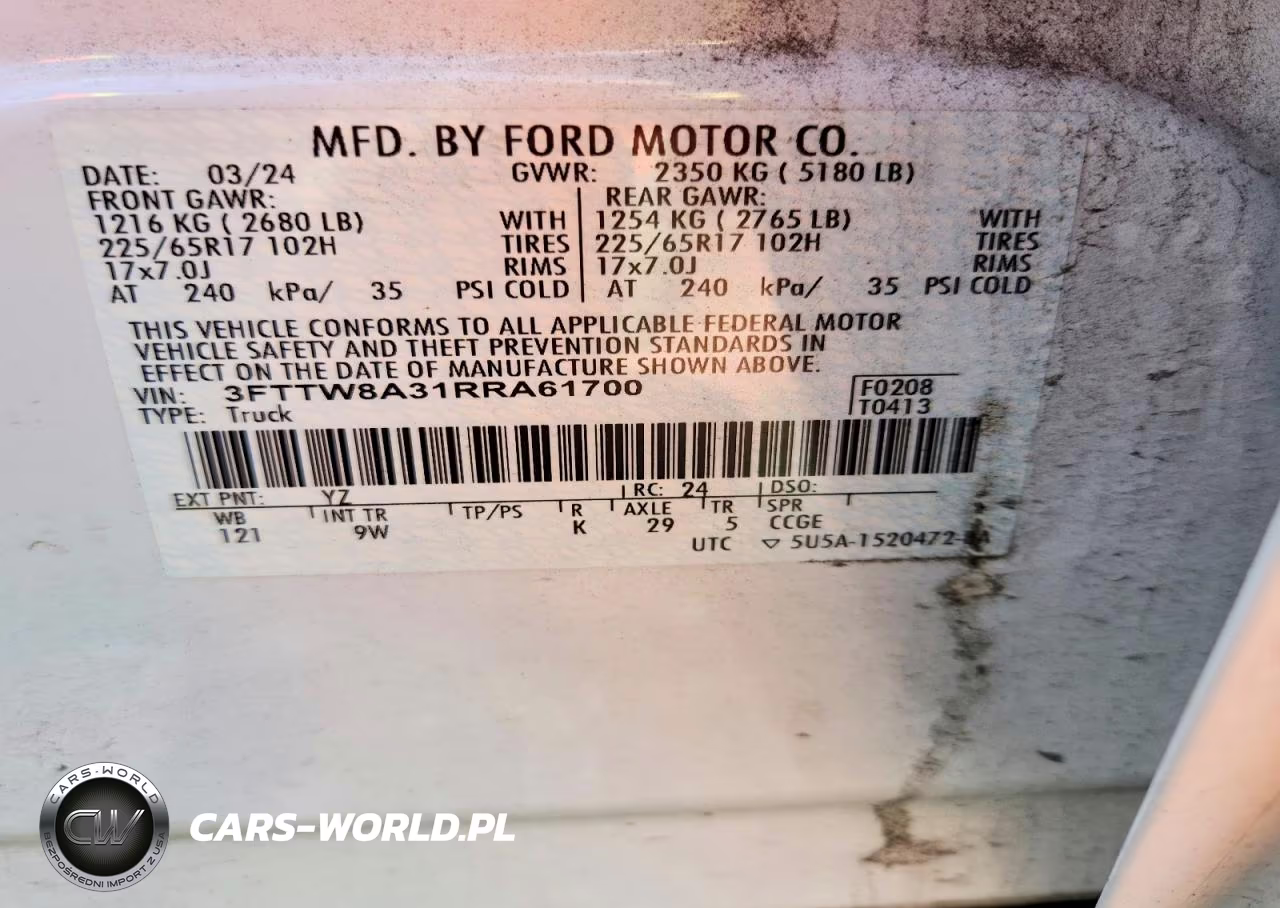2024 Ford Maverick Xl VIN:3FTTW8A31RRA61700 - 12