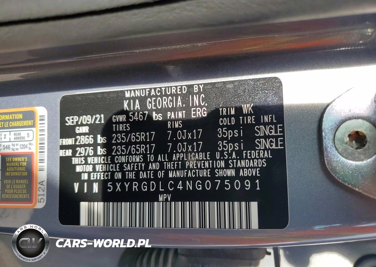 2022 Kia Sorento Lx VIN:5XYRGDLC4NG075091 - 13