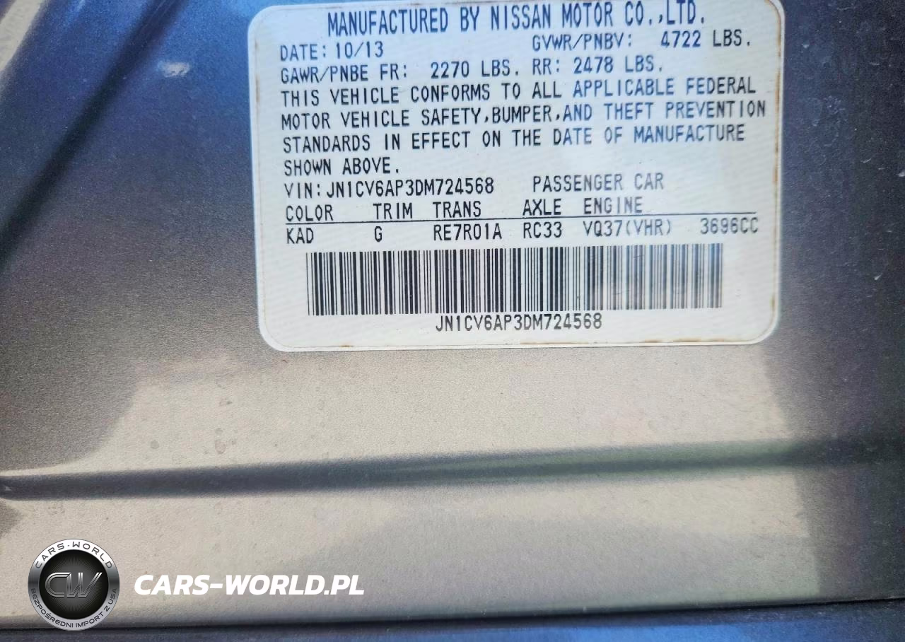 2013 Infiniti G37 Sedan Journey VIN:JN1CV6AP3DM724568 - 12