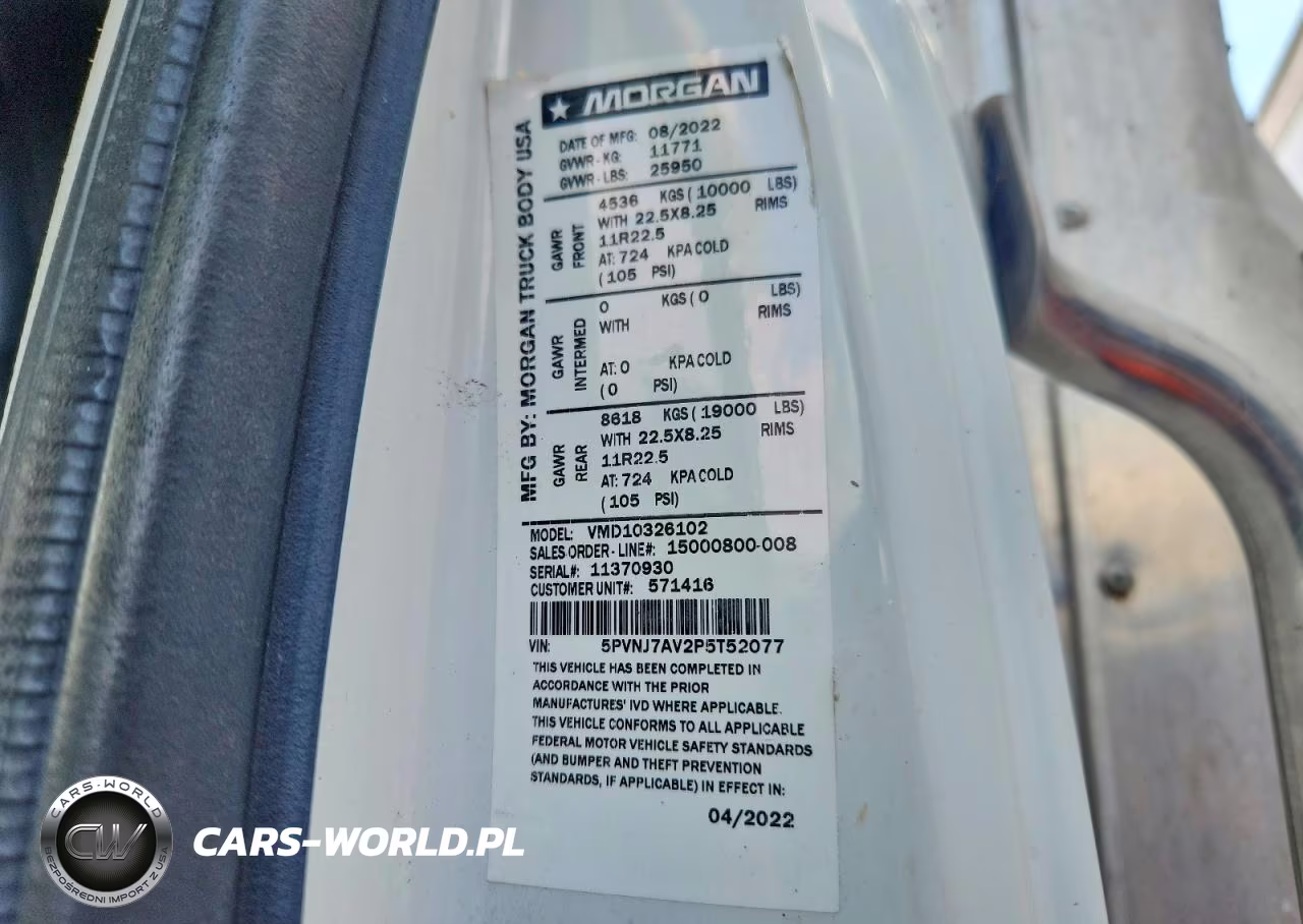 2023 Hino L6 Box Truck VIN:5PVNJ7AV2P5T52077 - 11