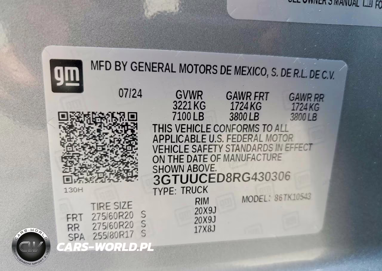 2024 GMC Sierra K1500 Elevation VIN:3GTUUCED8RG430306 - 12