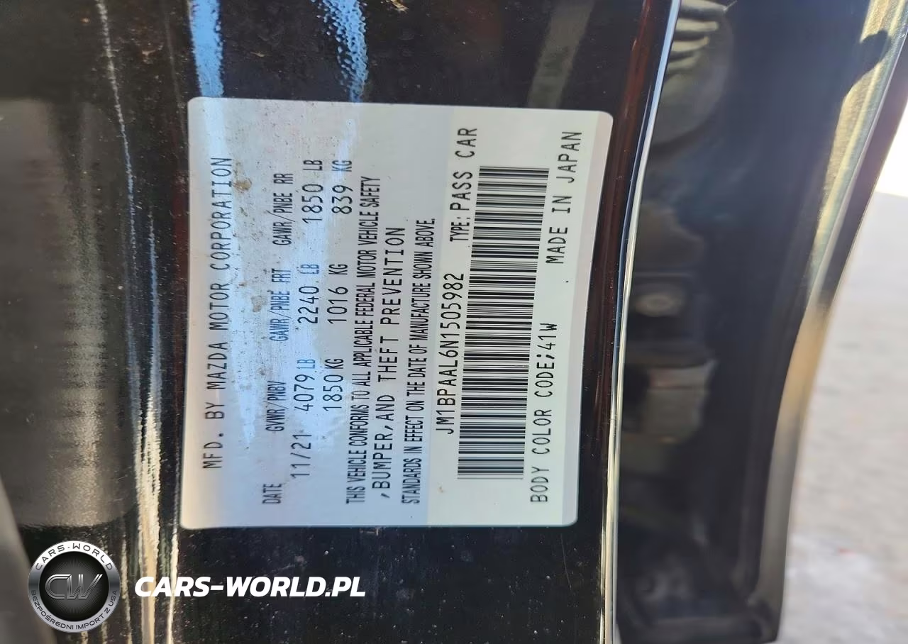 2022 Mazda 3 VIN:JM1BPAAL6N1505982 - 13