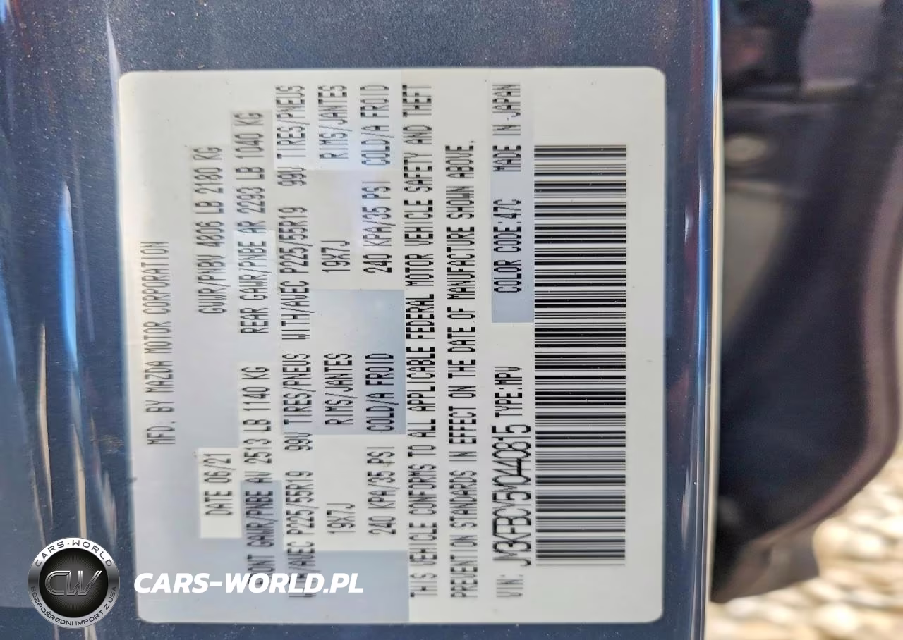2021 Mazda Cx-5 Carbon Edition VIN:JM3KFBCY5M0440815 - 13