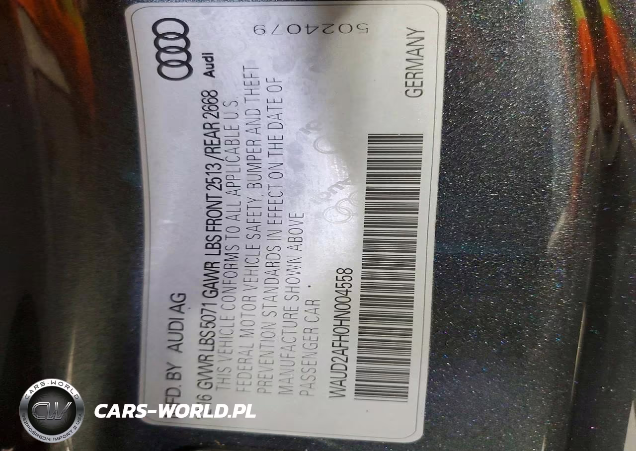 2017 Audi A5 Sport VIN:WAUD2AFH0HN004558 - 12