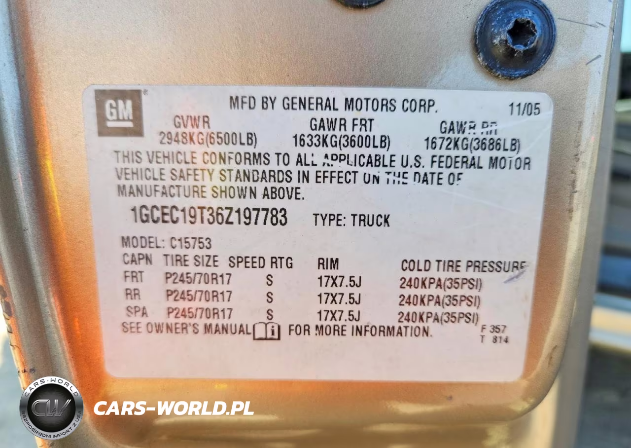 2006 Chevrolet Silverado C1500 VIN:1GCEC19T36Z197783 - 12