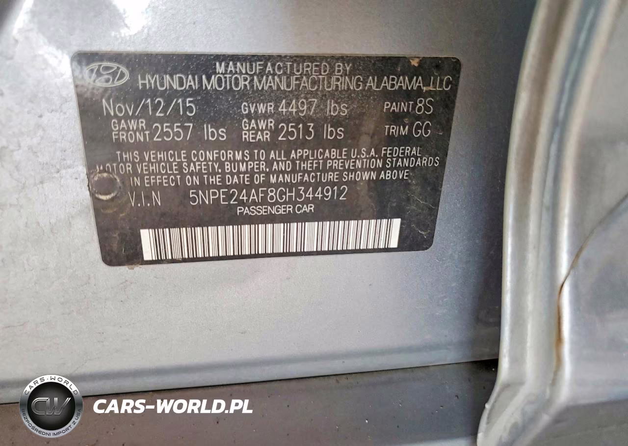 2016 Hyundai Sonata Se VIN:5NPE24AF8GH344912 - 12