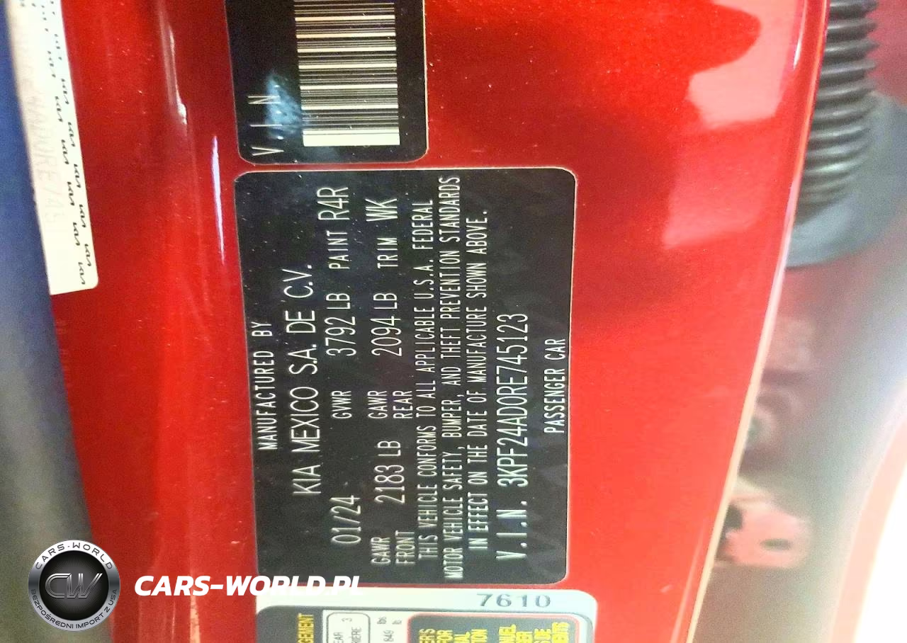 2024 Kia Forte Lxs VIN:3KPF24AD0RE745123 - 13