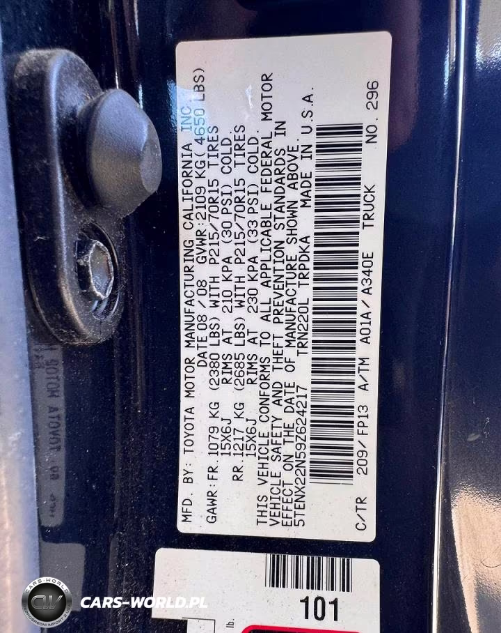 2009 Toyota Tacoma Base VIN:5TENX22N59Z624217 - 10