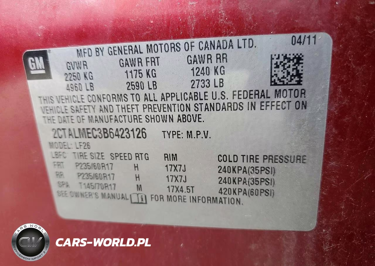 2011 GMC Terrain Sle VIN:2CTALMEC3B6423126 - 13