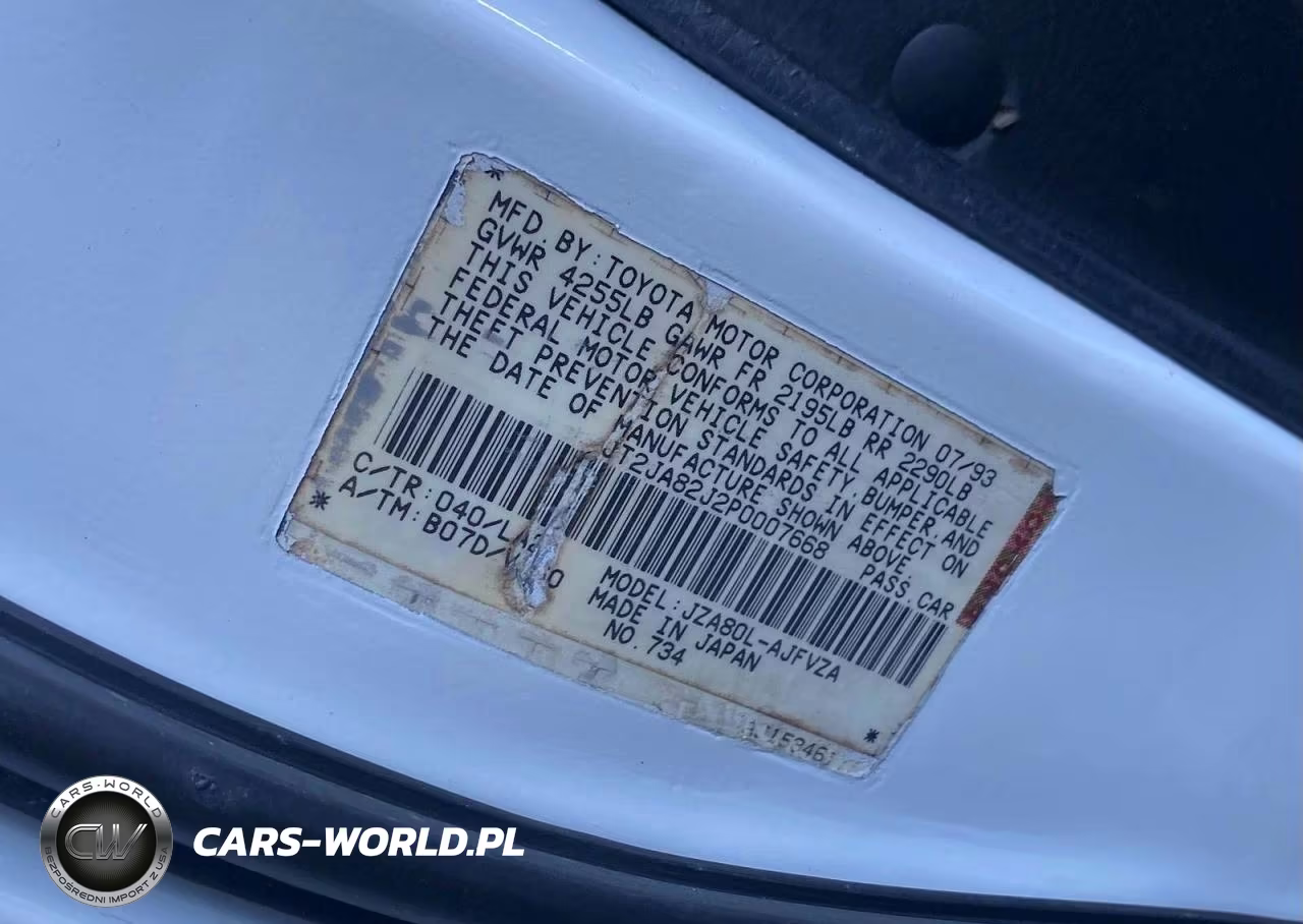 1993 Toyota Supra Turbo VIN:JT2JA82J2P0007668 - 13