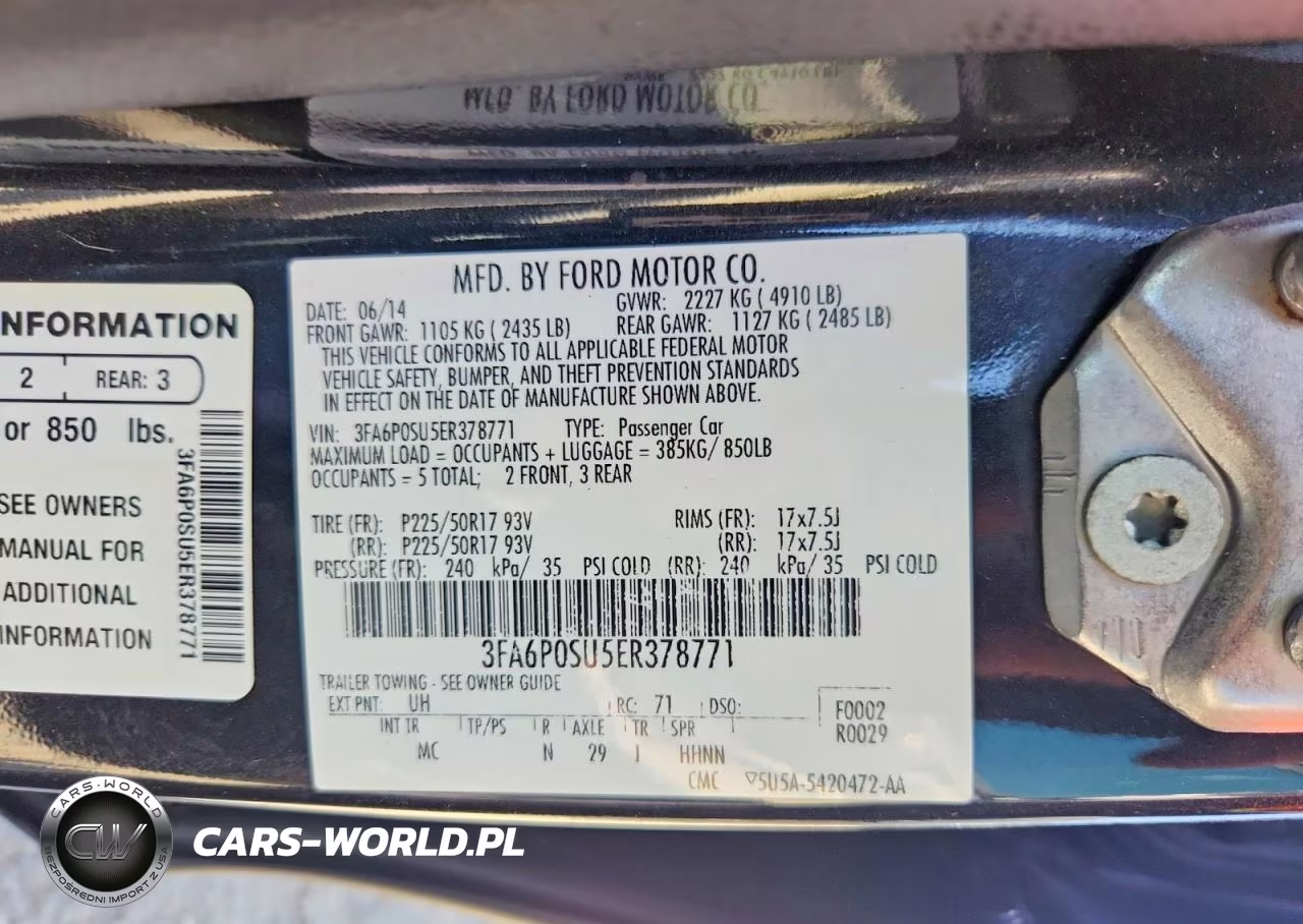 2014 Ford Fusion Titanium Phev VIN:3FA6P0SU5ER378771 - 12