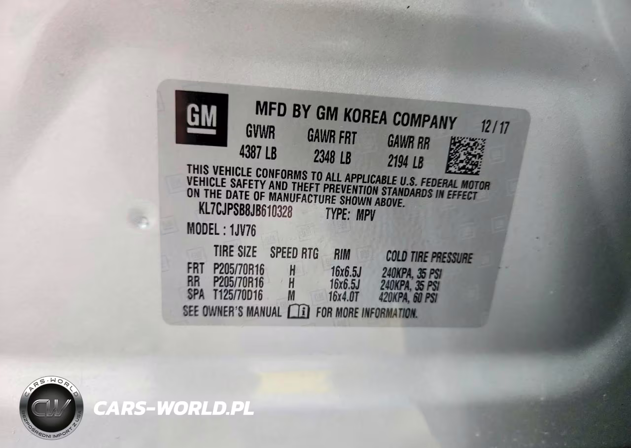 2018 Chevrolet Trax 1Lt VIN:KL7CJPSB8JB610328 - 13