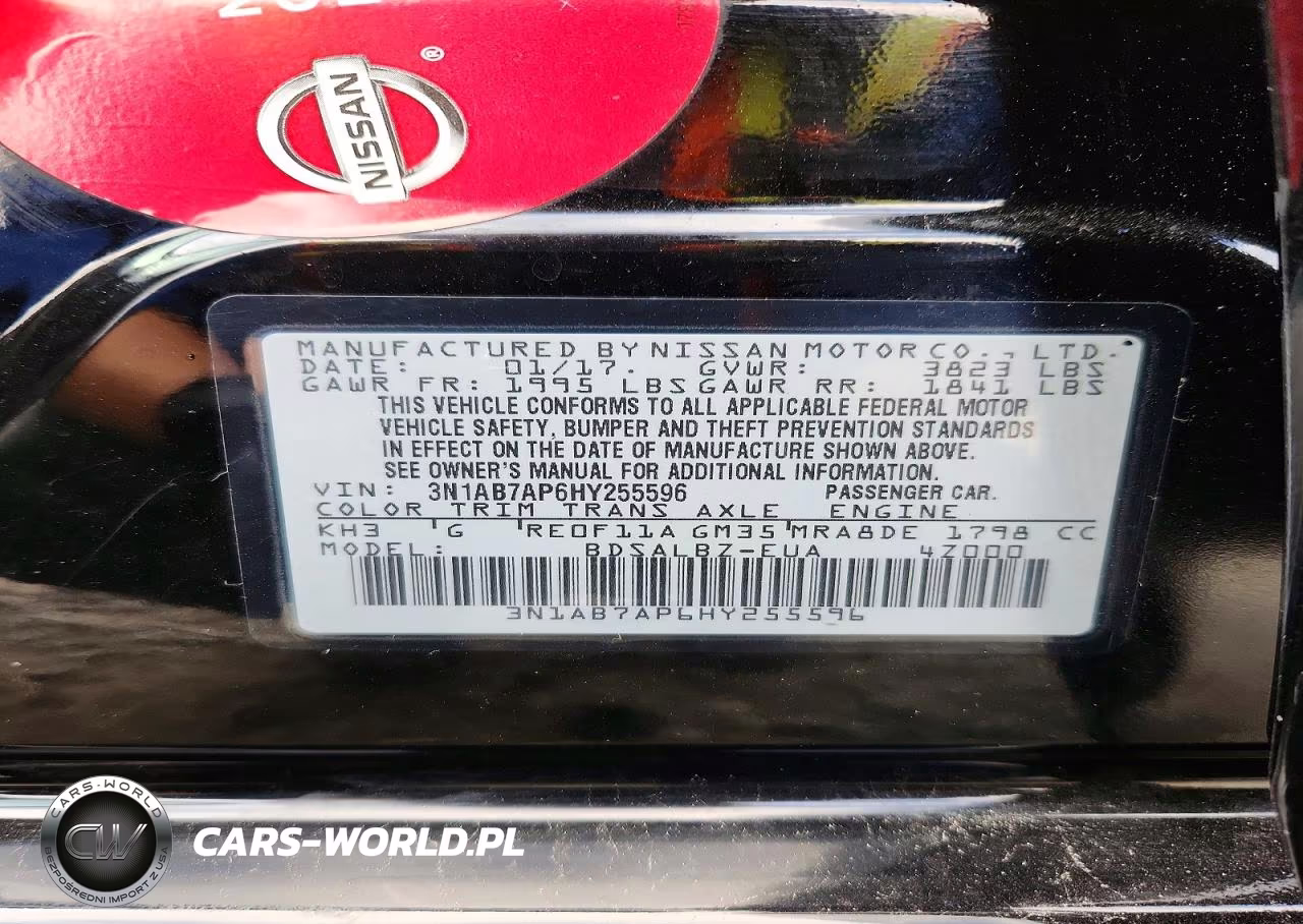 2017 Nissan Sentra S VIN:3N1AB7AP6HY255596 - 12