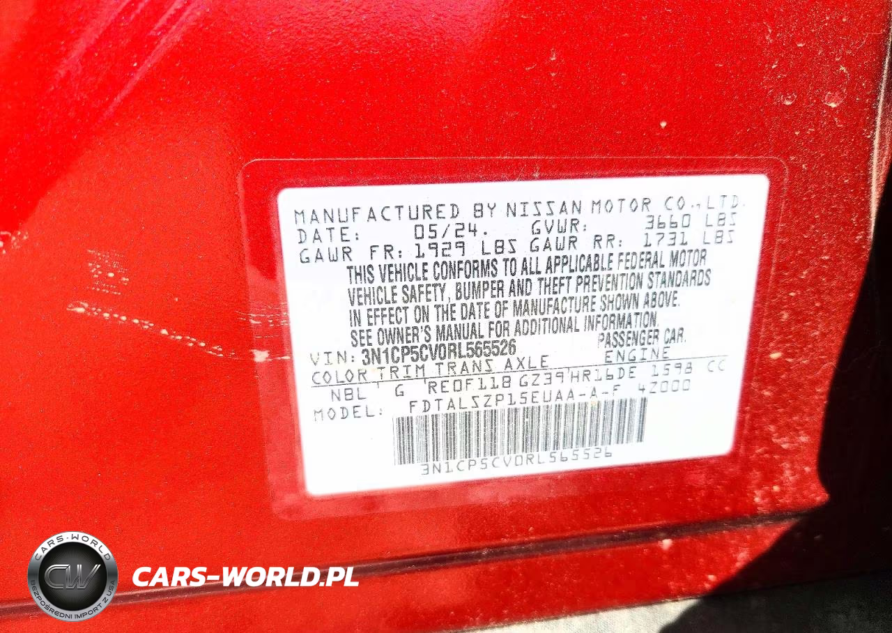 2024 Nissan Kicks Sv VIN:3N1CP5CV0RL565526 - 13