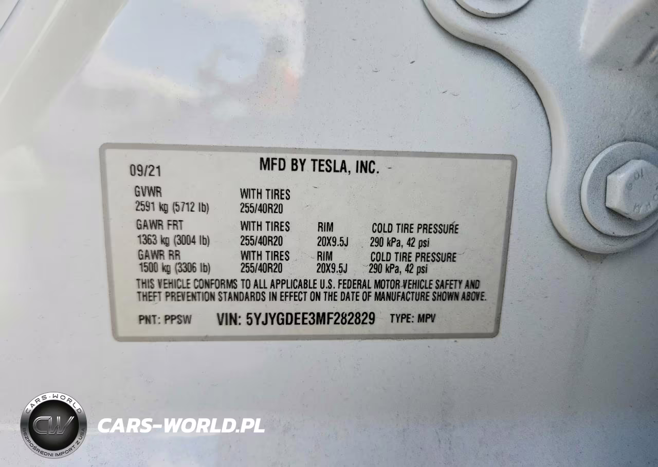 2021 Tesla Model Y VIN:5YJYGDEE3MF282829 - 12