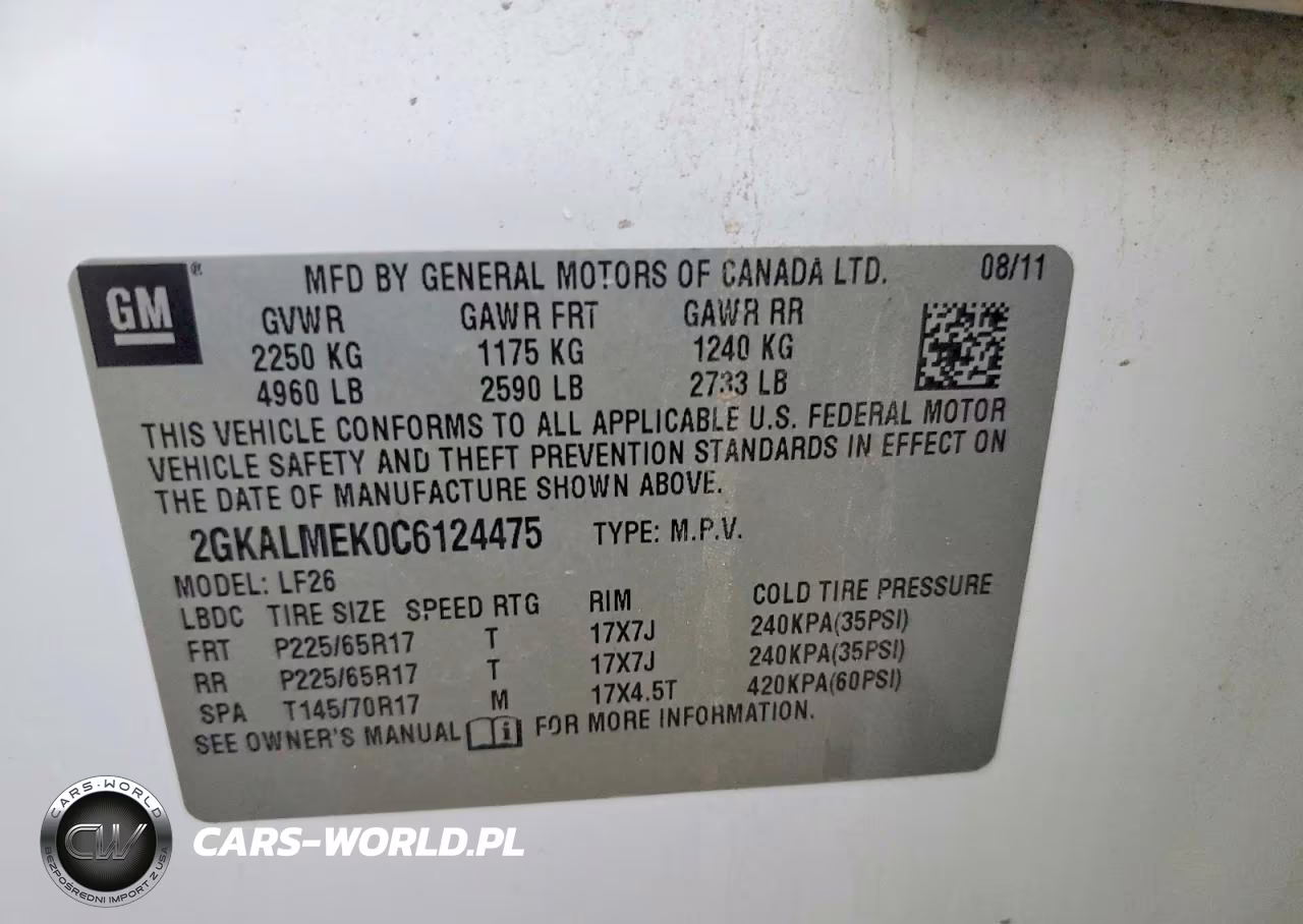 2012 GMC Terrain Sle VIN:2GKALMEK0C6124475 - 13