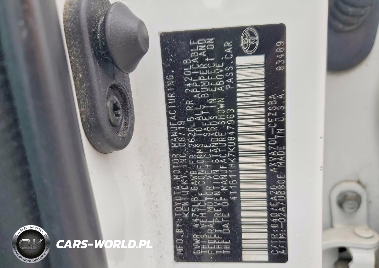 2019 Toyota Camry Se VIN:4T1B11HK7KU847963 - 13