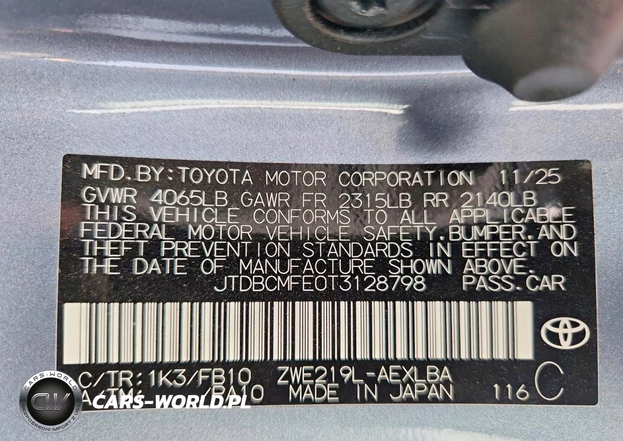 2026 Toyota Corolla Hybrid Hybrid Le VIN:JTDBCMFE0T3128798 - 12