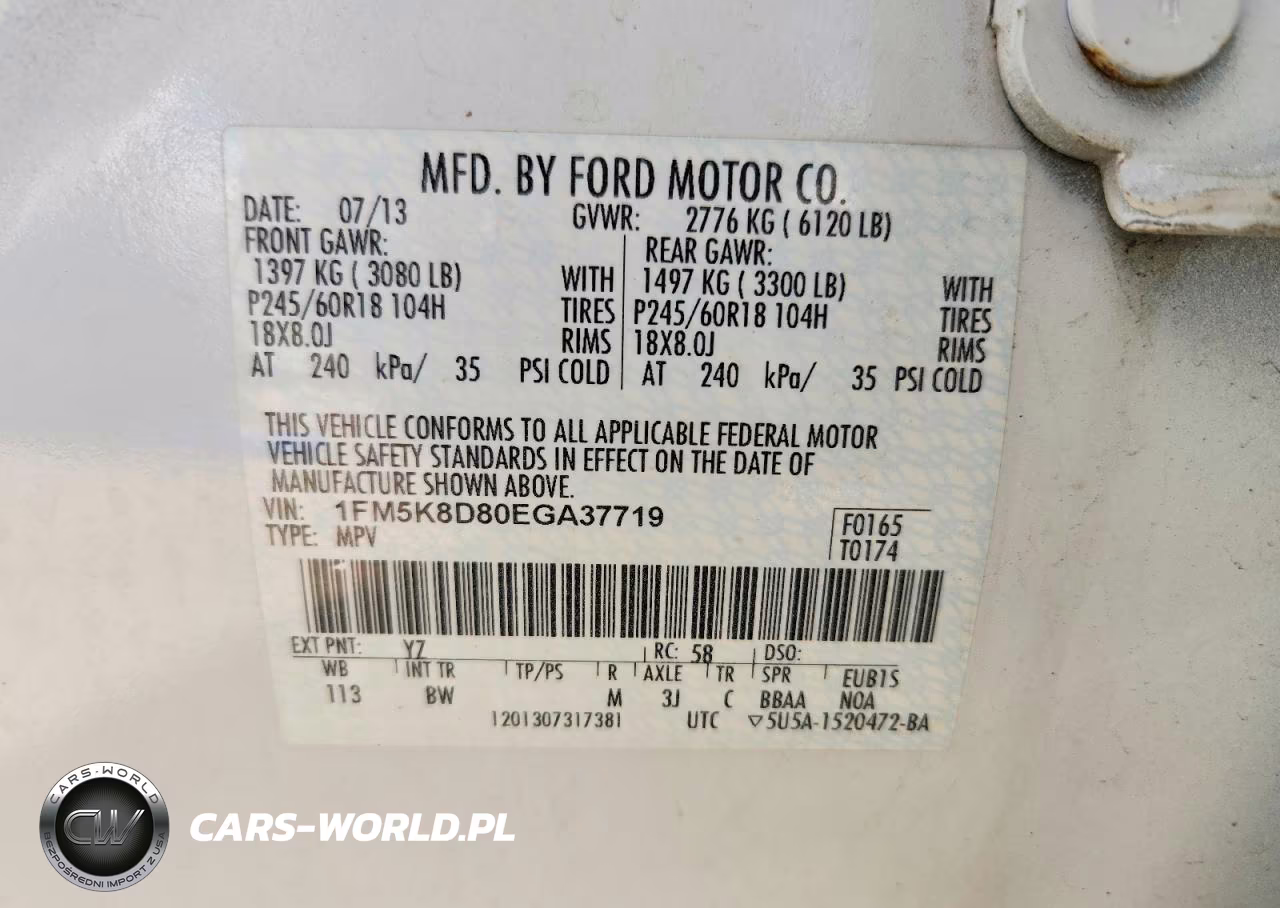 2014 Ford Explorer Xlt VIN:1FM5K8D80EGA37719 - 13