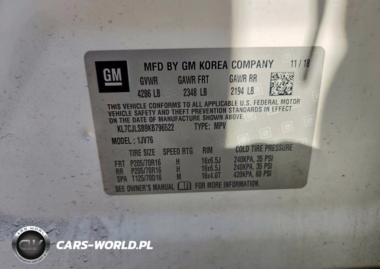2019 Chevrolet Trax 1Lt VIN:KL7CJLSB9KB796522 - 14