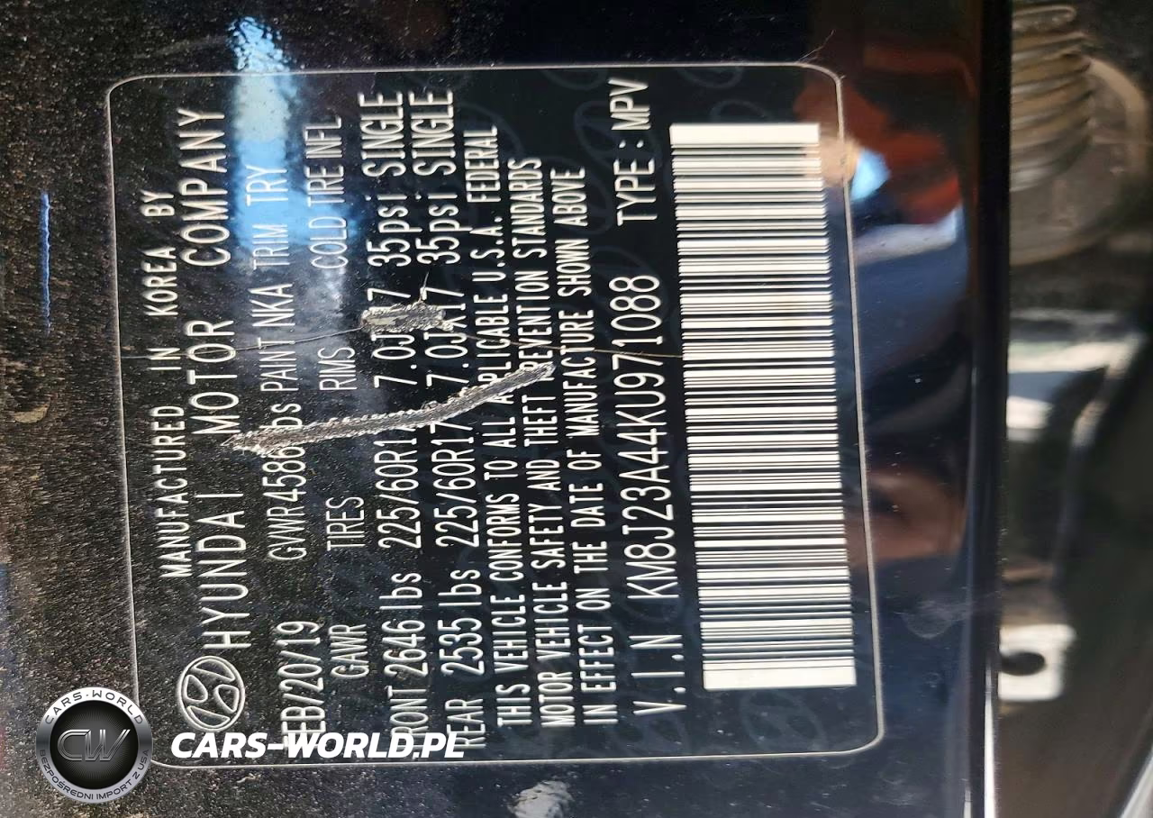 HYUNDAI TUCSON SE VIN:KM8J23A44KU971088 - 13